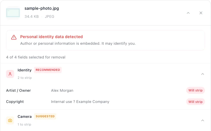What Is EXIF Data? A Practical Privacy Guide, Review the metadata
