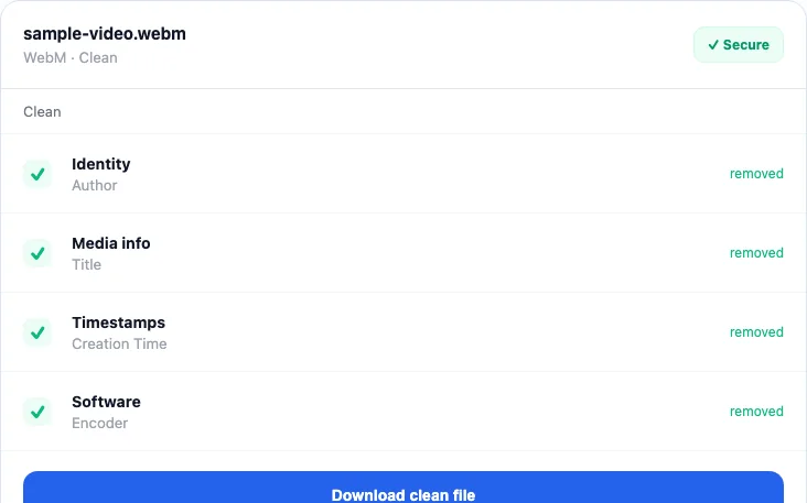 How to Remove Metadata from Video Files, Remove and download